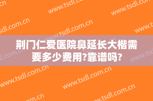 荆门仁爱医院鼻延长大楷需要多少费用?靠谱吗?