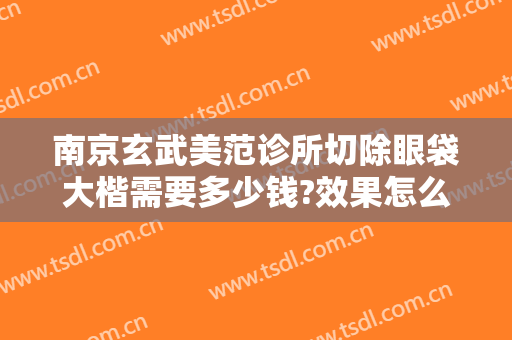 南京玄武美范诊所切除眼袋大楷需要多少钱?效果怎么样?