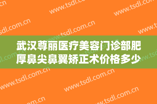 武汉尊丽医疗美容门诊部肥厚鼻尖鼻翼矫正术价格多少钱?好不好?(鼻骨宽大矫正多少钱)