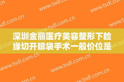 深圳金丽医疗美容整形下睑缘切开眼袋手术一般价位是多少钱?需要多久恢复?
