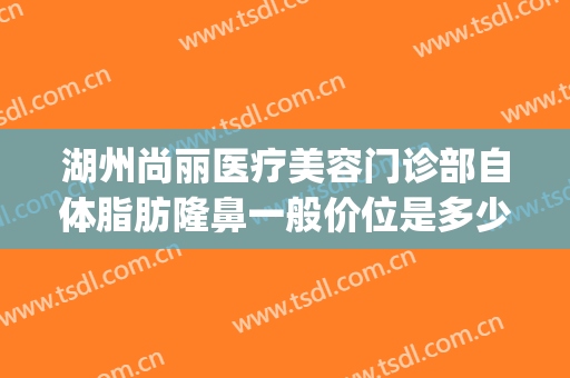 湖州尚丽医疗美容门诊部自体脂肪隆鼻一般价位是多少钱?怎么样?(湖州尚丽整形医院地址)