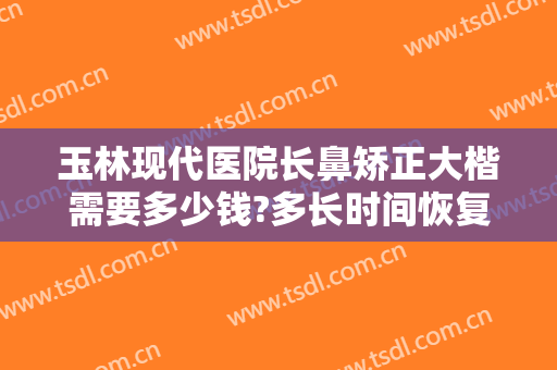 玉林现代医院长鼻矫正大楷需要多少钱?多长时间恢复?