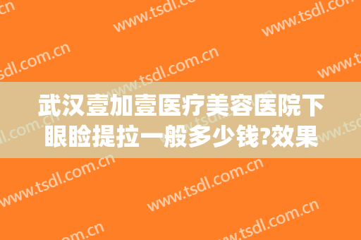 武汉壹加壹医疗美容医院下眼睑提拉一般多少钱?效果怎么样?(武汉美加壹医疗整形)