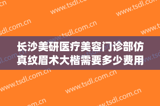 长沙美研医疗美容门诊部仿真纹眉术大楷需要多少费用?有哪些优势?(长沙美研医疗美容正规吗)