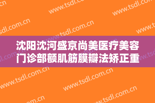 沈阳沈河盛京尚美医疗美容门诊部额肌筋膜瓣法矫正重度上睑下垂一般多少费用?怎么样?