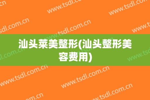 汕头莱美整形(汕头整形美容费用)