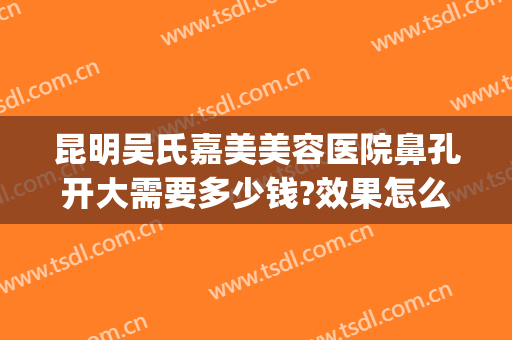 昆明吴氏嘉美美容医院鼻孔开大需要多少钱?效果怎么样?(昆明吴氏嘉美做鼻子专业医生有哪些)