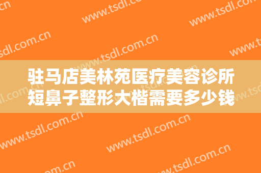 驻马店美林苑医疗美容诊所短鼻子整形大楷需要多少钱?效果怎么样?