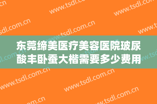 东莞缔美医疗美容医院玻尿酸丰卧蚕大楷需要多少费用?可靠吗?(缔美整形医院)