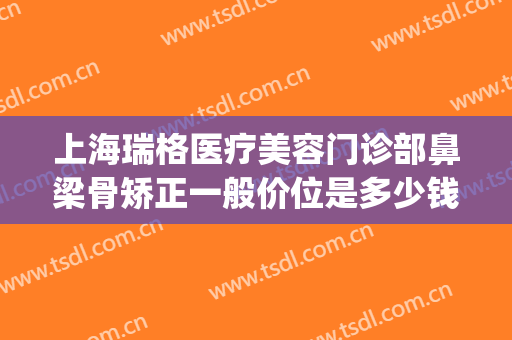 上海瑞格医疗美容门诊部鼻梁骨矫正一般价位是多少钱?怎么样?(上海瑞格医疗美容整形医院)