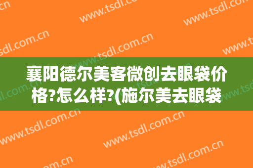 襄阳德尔美客微创去眼袋价格?怎么样?(施尔美去眼袋费用)