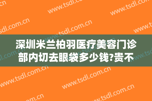 深圳米兰柏羽医疗美容门诊部内切去眼袋多少钱?贵不贵?(米兰柏羽眼袋手术做的最好的医生是谁)