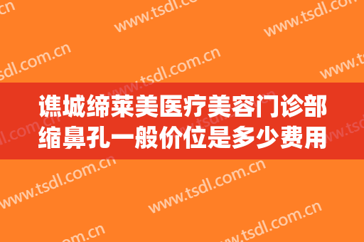 谯城缔莱美医疗美容门诊部缩鼻孔一般价位是多少费用?好不好?(莱芜整形美容医院)