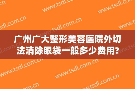 广州广大整形美容医院外切法消除眼袋一般多少费用?怎么样?(广州正规医院去眼袋手术)