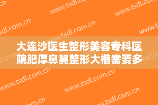 大连沙医生整形美容专科医院肥厚鼻翼整形大楷需要多少钱?有哪些优势?