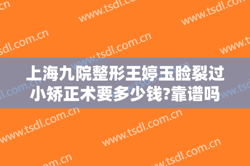 上海九院整形王婷玉睑裂过小矫正术要多少钱?靠谱吗?