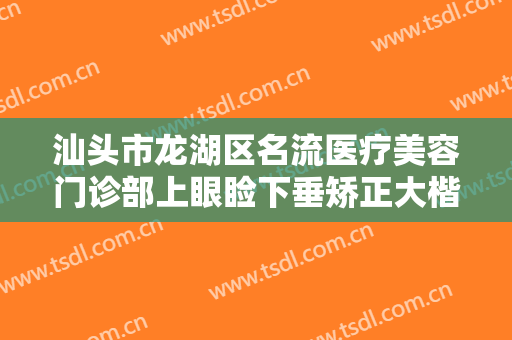 汕头市龙湖区名流医疗美容门诊部上眼睑下垂矫正大楷需要多少费用?多长时间恢复?