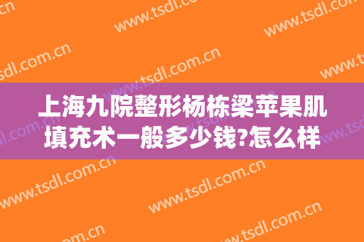 上海九院整形杨栋梁苹果肌填充术一般多少钱?怎么样?(上海九院脂肪填充面部整形专家)