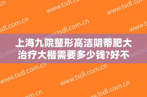 上海九院整形高洁阴蒂肥大治疗大楷需要多少钱?好不好?
