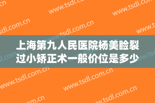 上海第九人民医院杨美睑裂过小矫正术一般价位是多少?贵不贵?(上睑松弛矫正整容手术费用)