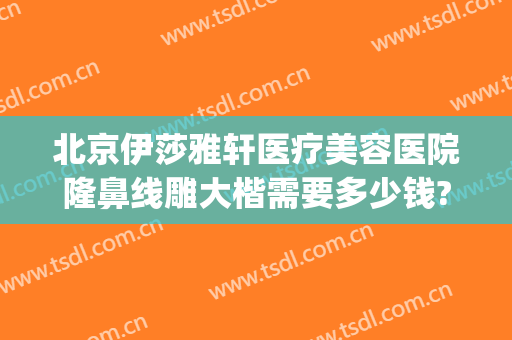 北京伊莎雅轩医疗美容医院隆鼻线雕大楷需要多少钱?怎么样?(医院做隆鼻多少钱)