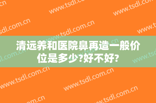 清远养和医院鼻再造一般价位是多少?好不好?