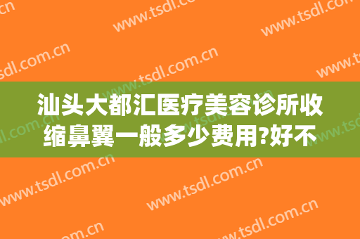 汕头大都汇医疗美容诊所收缩鼻翼一般多少费用?好不好?(汕头市大都汇美容)