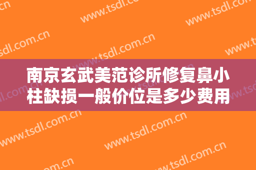 南京玄武美范诊所修复鼻小柱缺损一般价位是多少费用?好不好?
