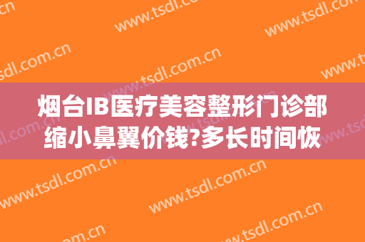 烟台IB医疗美容整形门诊部缩小鼻翼价钱?多长时间恢复?(烟台IB整形医院)
