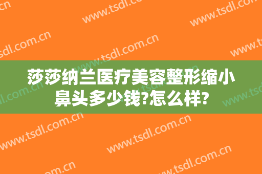莎莎纳兰医疗美容整形缩小鼻头多少钱?怎么样?