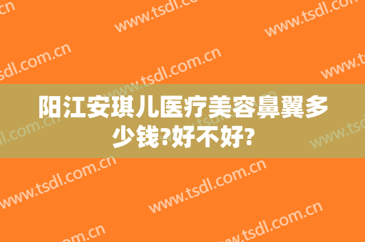 阳江安琪儿医疗美容鼻翼多少钱?好不好?