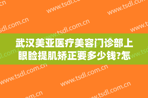 武汉美亚医疗美容门诊部上眼睑提肌矫正要多少钱?怎么样?(武汉亚美医疗美容整形医院怎么样?)