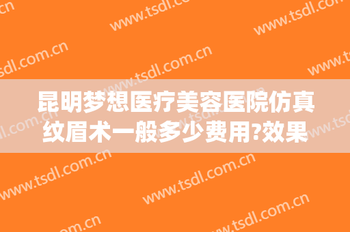 昆明梦想医疗美容医院仿真纹眉术一般多少费用?效果怎么样?(昆明梦想整形医疗美容医院)