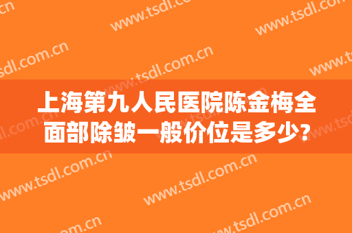 上海第九人民医院陈金梅全面部除皱一般价位是多少?靠谱吗?(上海第九人民医院整形美容科的专家)