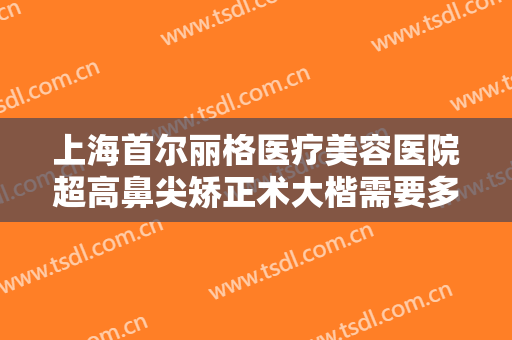 上海首尔丽格医疗美容医院超高鼻尖矫正术大楷需要多少费用?可靠吗?