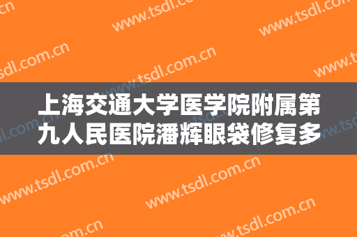上海交通大学医学院附属第九人民医院潘辉眼袋修复多少钱?贵不贵?