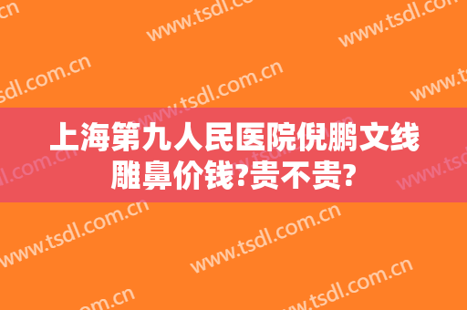 上海第九人民医院倪鹏文线雕鼻价钱?贵不贵?