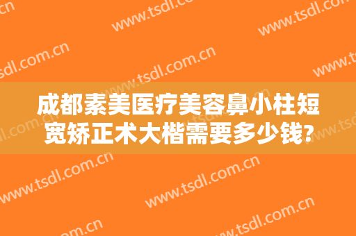 成都素美医疗美容鼻小柱短宽矫正术大楷需要多少钱?怎么样?