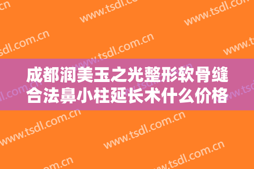 成都润美玉之光整形软骨缝合法鼻小柱延长术什么价格?可靠吗?