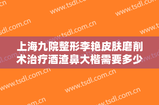 上海九院整形李艳皮肤磨削术治疗酒渣鼻大楷需要多少钱?效果怎么样?
