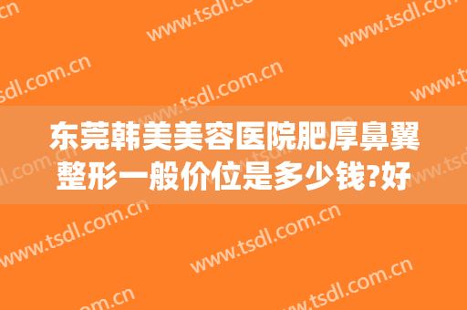 东莞韩美美容医院肥厚鼻翼整形一般价位是多少钱?好不好?(整鼻头大概多少钱)