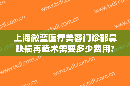 上海微蓝医疗美容门诊部鼻缺损再造术需要多少费用?可靠吗?