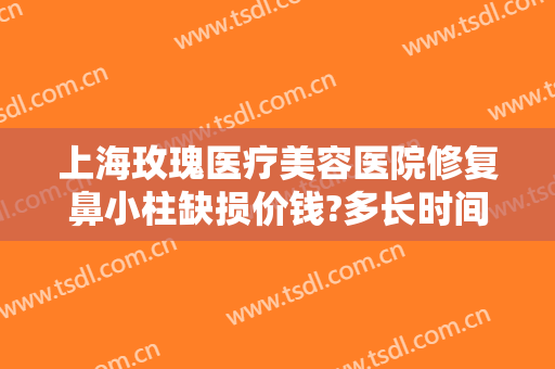 上海玫瑰医疗美容医院修复鼻小柱缺损价钱?多长时间恢复?