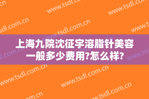 上海九院沈征宇溶脂针美容一般多少费用?怎么样?