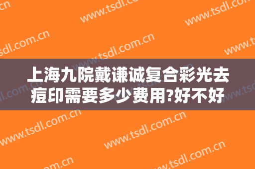 上海九院戴谦诚复合彩光去痘印需要多少费用?好不好?