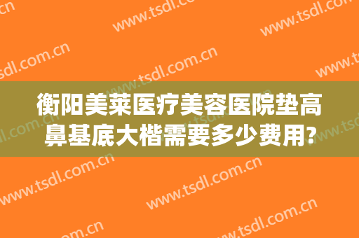 衡阳美莱医疗美容医院垫高鼻基底大楷需要多少费用?需要多久恢复?(微整垫高鼻梁多少钱)