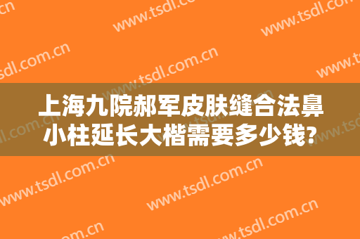 上海九院郝军皮肤缝合法鼻小柱延长大楷需要多少钱?怎么样?