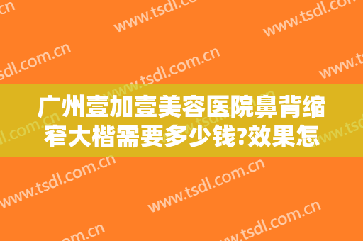广州壹加壹美容医院鼻背缩窄大楷需要多少钱?效果怎么样?