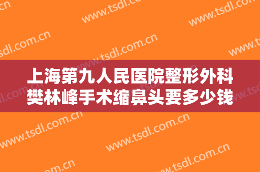 上海第九人民医院整形外科樊林峰手术缩鼻头要多少钱?贵不贵?