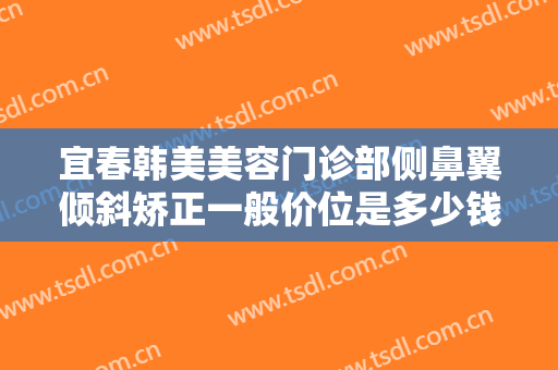 宜春韩美美容门诊部侧鼻翼倾斜矫正一般价位是多少钱?有哪些优势?